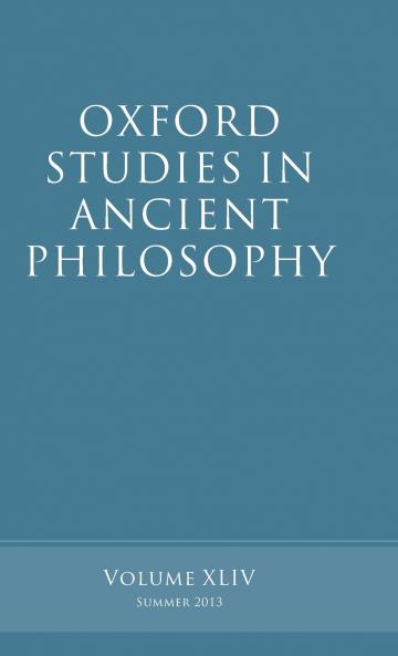 Oxford Studies in Ancient Philosophy