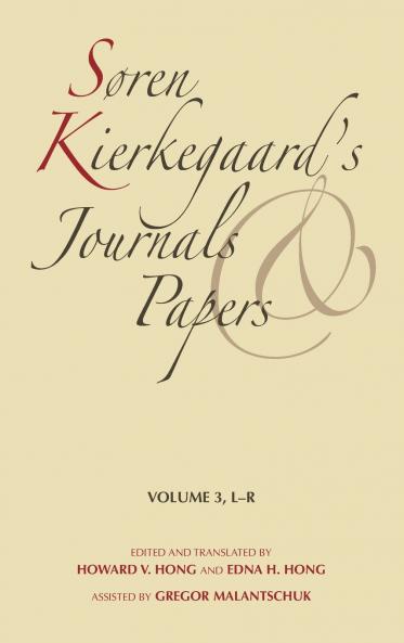 Søren Kierkegaard's Journals and Papers Volume 3