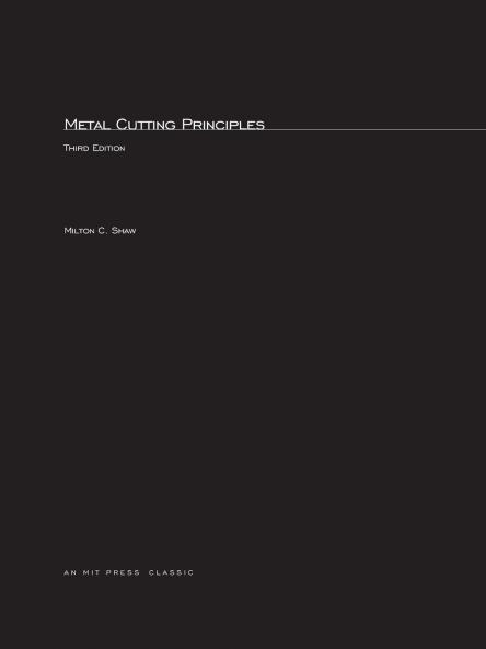 Metal Cutting Principles third edition
