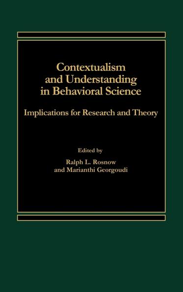 Contextualism and Understanding in Behavioral Science