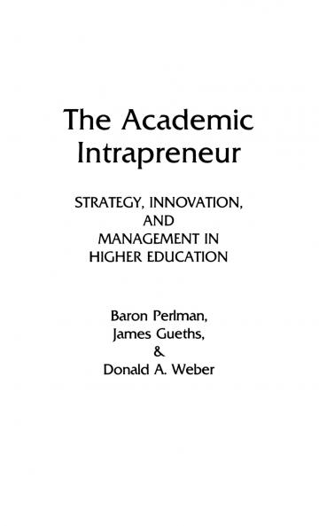 The Academic Intrapreneur