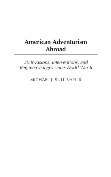 American Adventurism Abroad