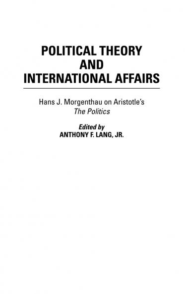 Political Theory and International Affairs