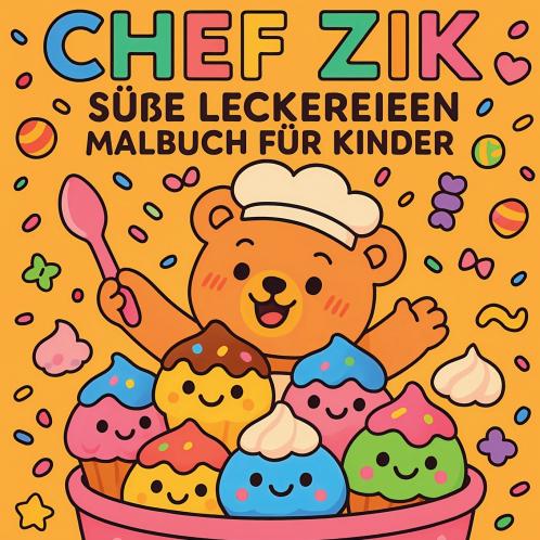 Chef Zik - Süße Leckereien Malbuch für Kinder
