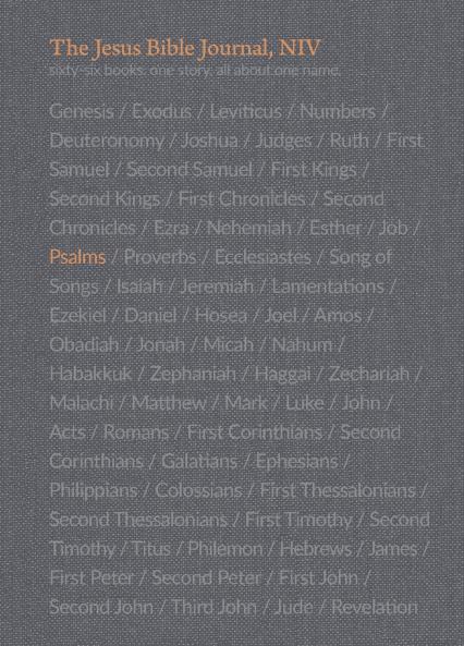 The Jesus Bible Journal Psalms NIV Paperback Comfort Print | Softcover
