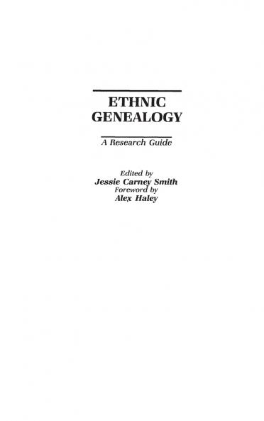 Ethnic Genealogy