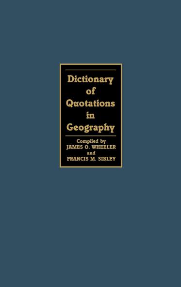 Dictionary of Quotations in Geography