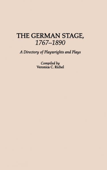 German Stage 1767-1890