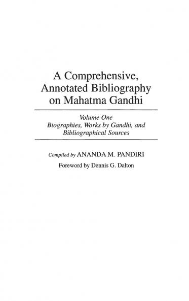 A Comprehensive Annotated Bibliography on Mahatma Gandhi