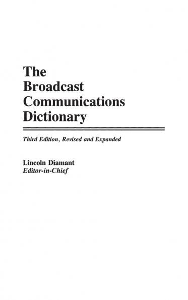 The Broadcast Communications Dictionary
