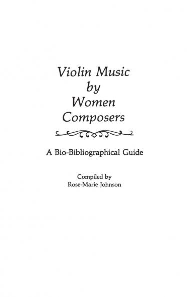 Violin Music by Women Composers