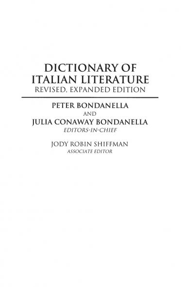 Dictionary of Italian Literature