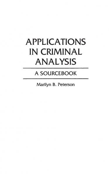 Applications in Criminal Analysis