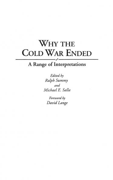 Why the Cold War Ended