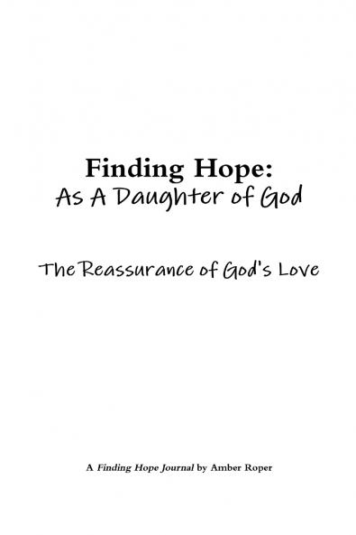 Finding Hope As A Daughter of God
