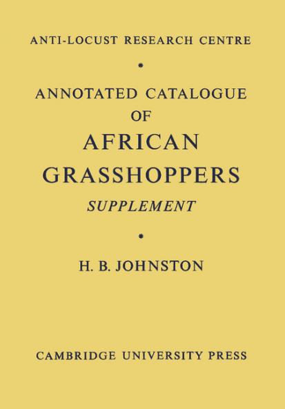 Annotated Catalogue of African Grasshoppers