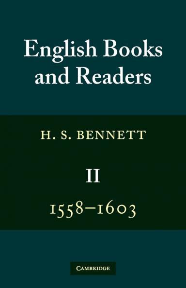 English Books and Readers 1558 1603