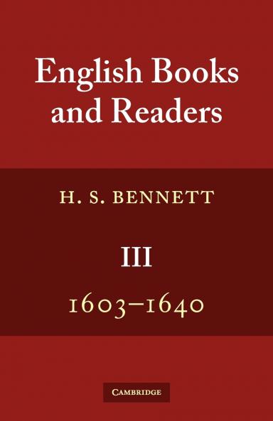 English Books and Readers 1603 1640