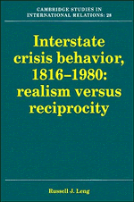 Interstate Crisis Behavior 1816 1980