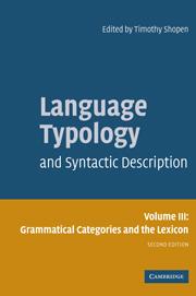 Language Typology and Syntactic Description