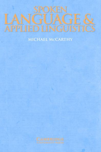 Spoken Language and Applied Linguistics
