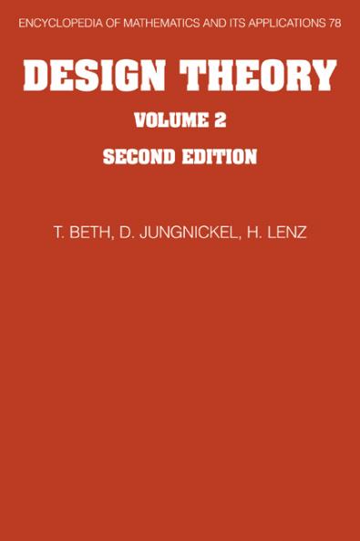 Design Theory Volume II