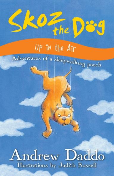 SKOZ THE DOG UP IN THE AIR