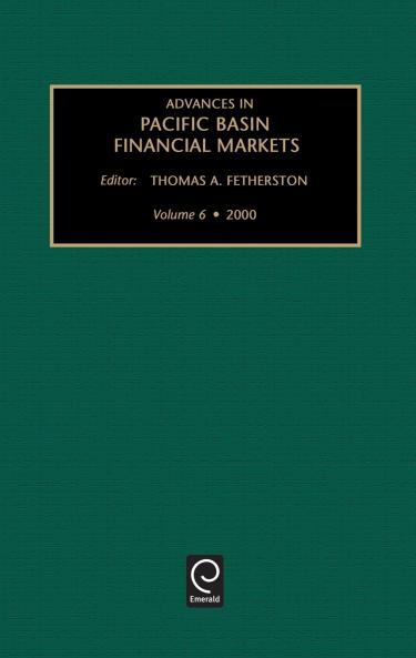Advances in Pacific Basin Financial Markets