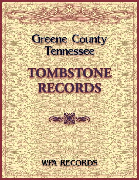 Greene County Tennessee Tombstone Records