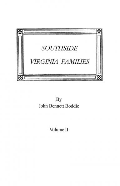 Southside Virginia Families Volume II