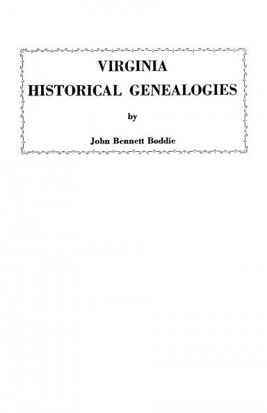 Virginia Historical Genealogies