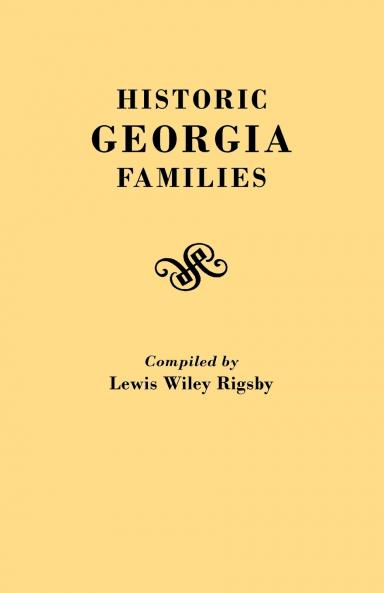 Historic Georgia Families