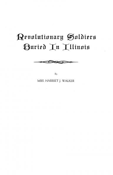 Revolutionary Soldiers Buried in Illinois