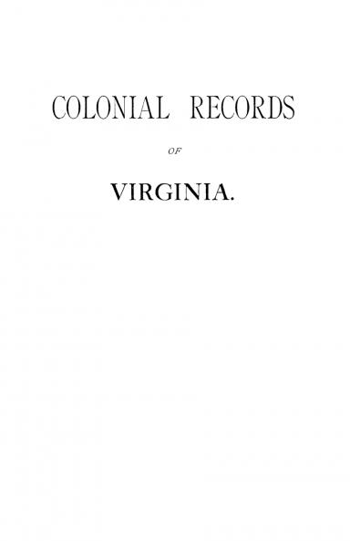 Colonial Records of Virginia