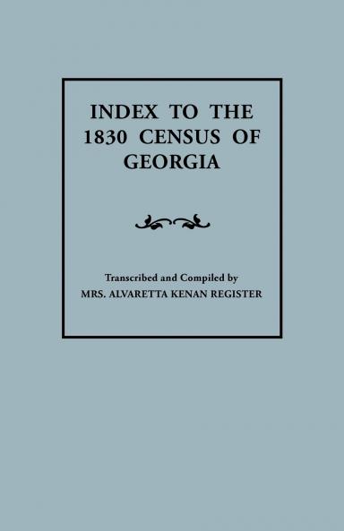 Index to the 1830 Census of Georgia