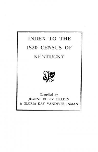 Index to the 1820 Census of Kentucky