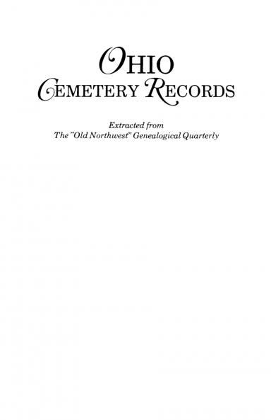 Ohio Cemetery Records