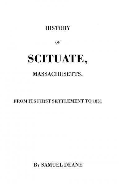 History of Scituate Massachusetts