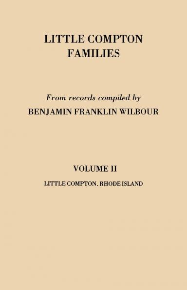 Little Compton Families. Little Compton Rhode Island. Volume II