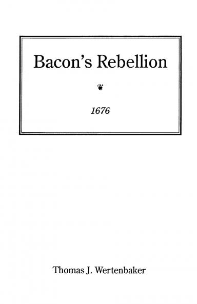 Bacon's Rebellion 1676