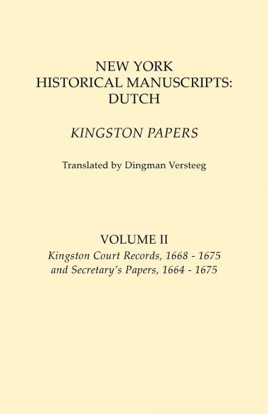 New York Historical Manuscripts