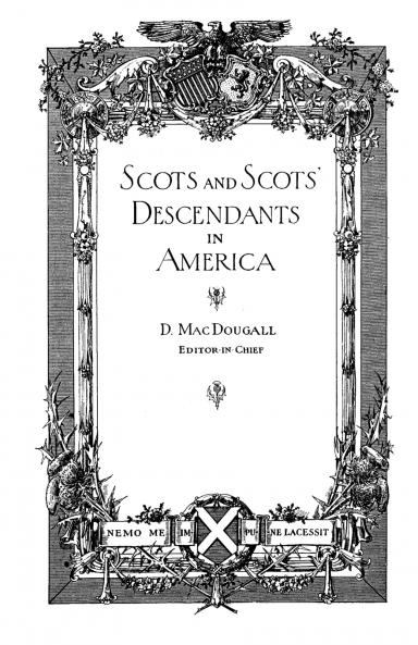 Scots and Scots' Descendants in America