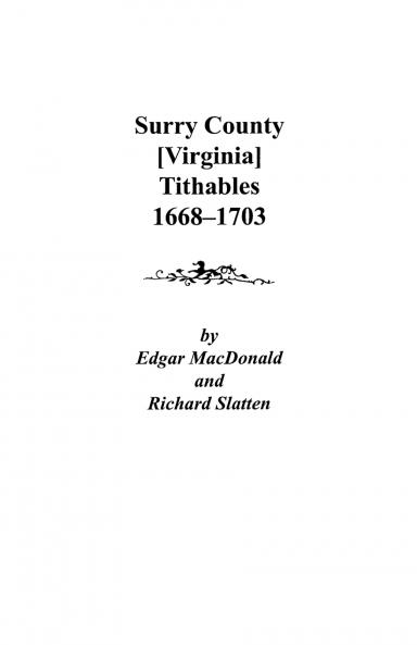 Surry County [Virginia] Tithables 1668-1703