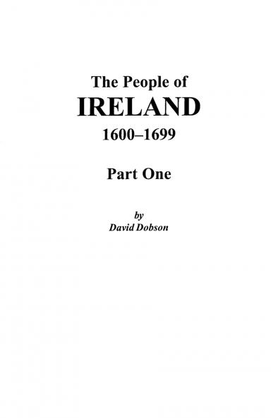People of Ireland 1600-1699