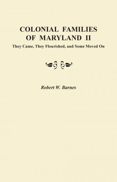 Colonial Families of Maryland II