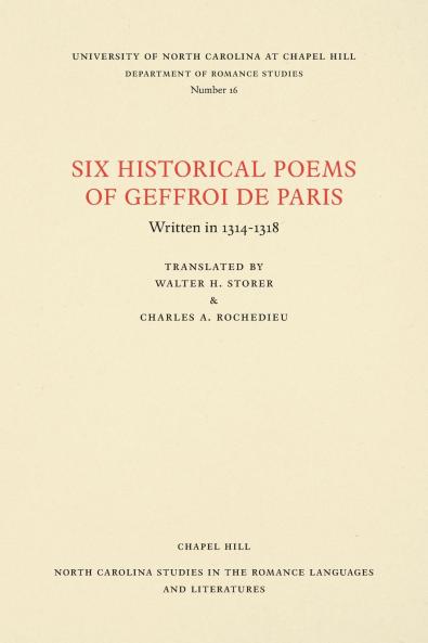 Six Historical Poems of Geffroi de Paris