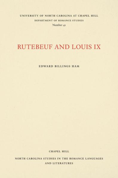 Rutebeuf and Louis IX