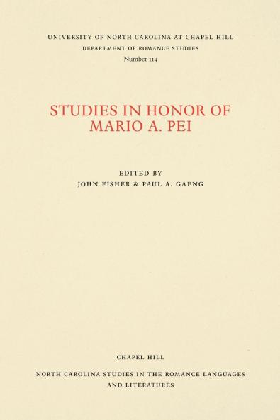 Studies in Honor of Mario A. Pei