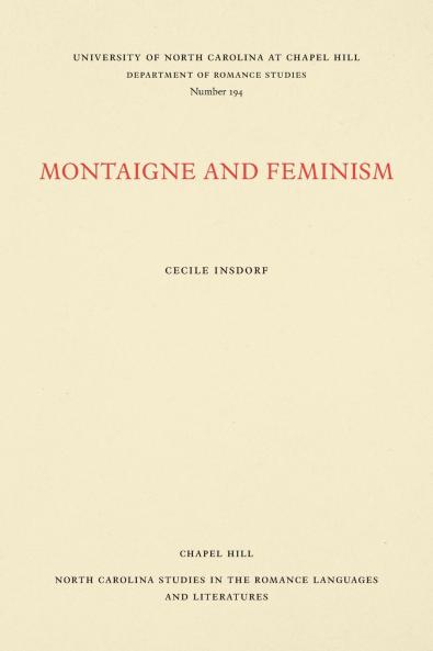Montaigne and Feminism