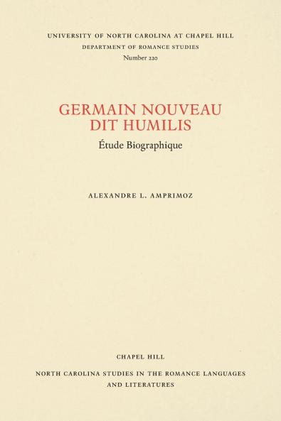 Germain Nouveau dit Humilis